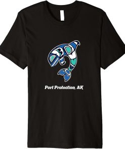 Port Protection AK Native American Tribal Orca Killer Whale Premium T-Shirt