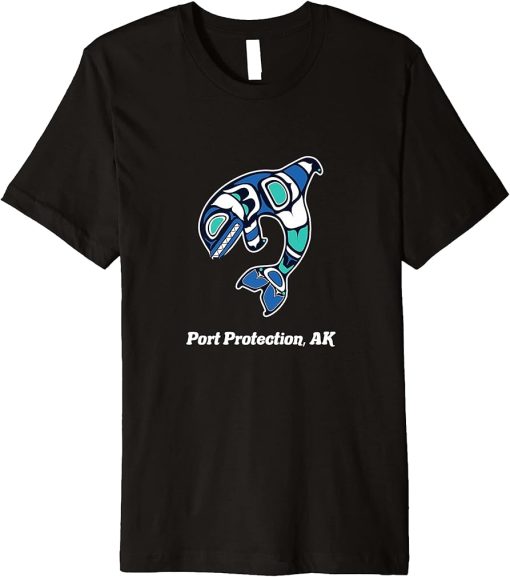 Port Protection AK Native American Tribal Orca Killer Whale Premium T-Shirt