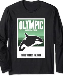 Funny Retro Olympic National Park Orcas Islands T-Shirt Gift Long Sleeve T-Shirt